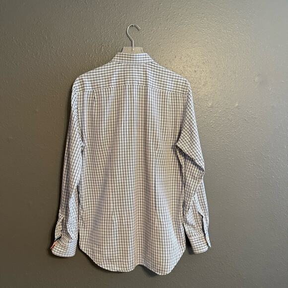 Paul Smith Plaid Button Down Shirt Neck 16 - Picture 2 of 4